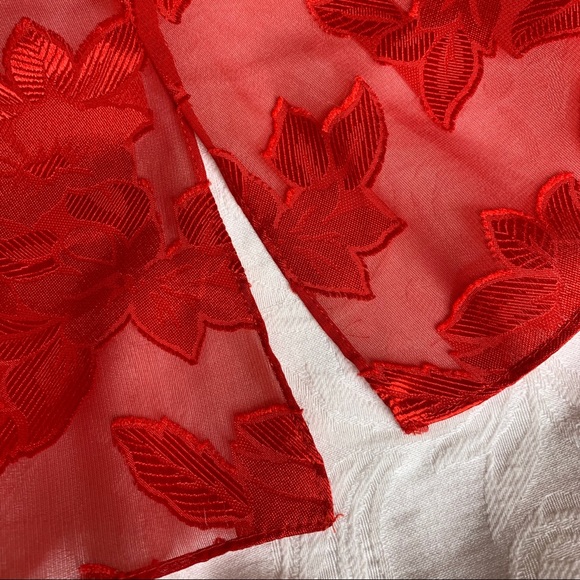 Red Button Front Camisole Top - Picture 3 of 8